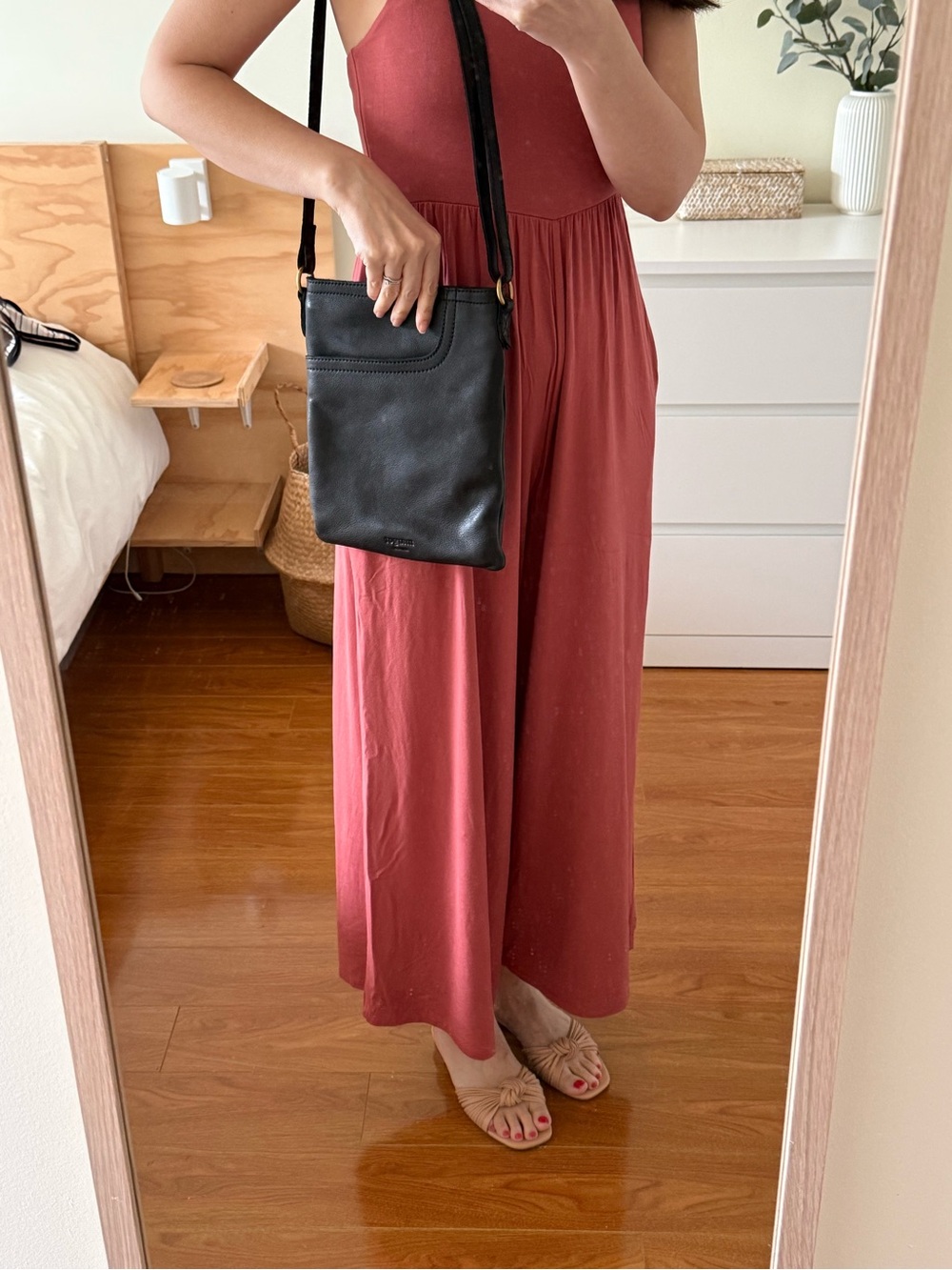Black Leather Crossbody Purse